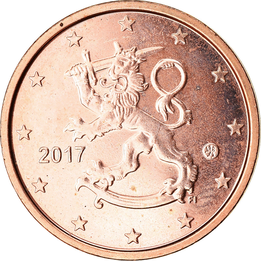 Finsko,
2 euro centy,
2017