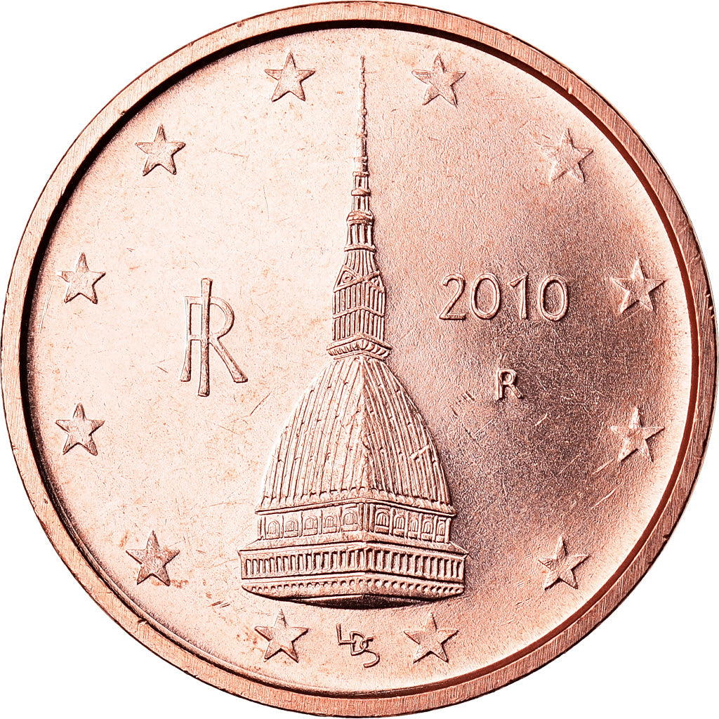 Itálie,
2 euro centy,
2010