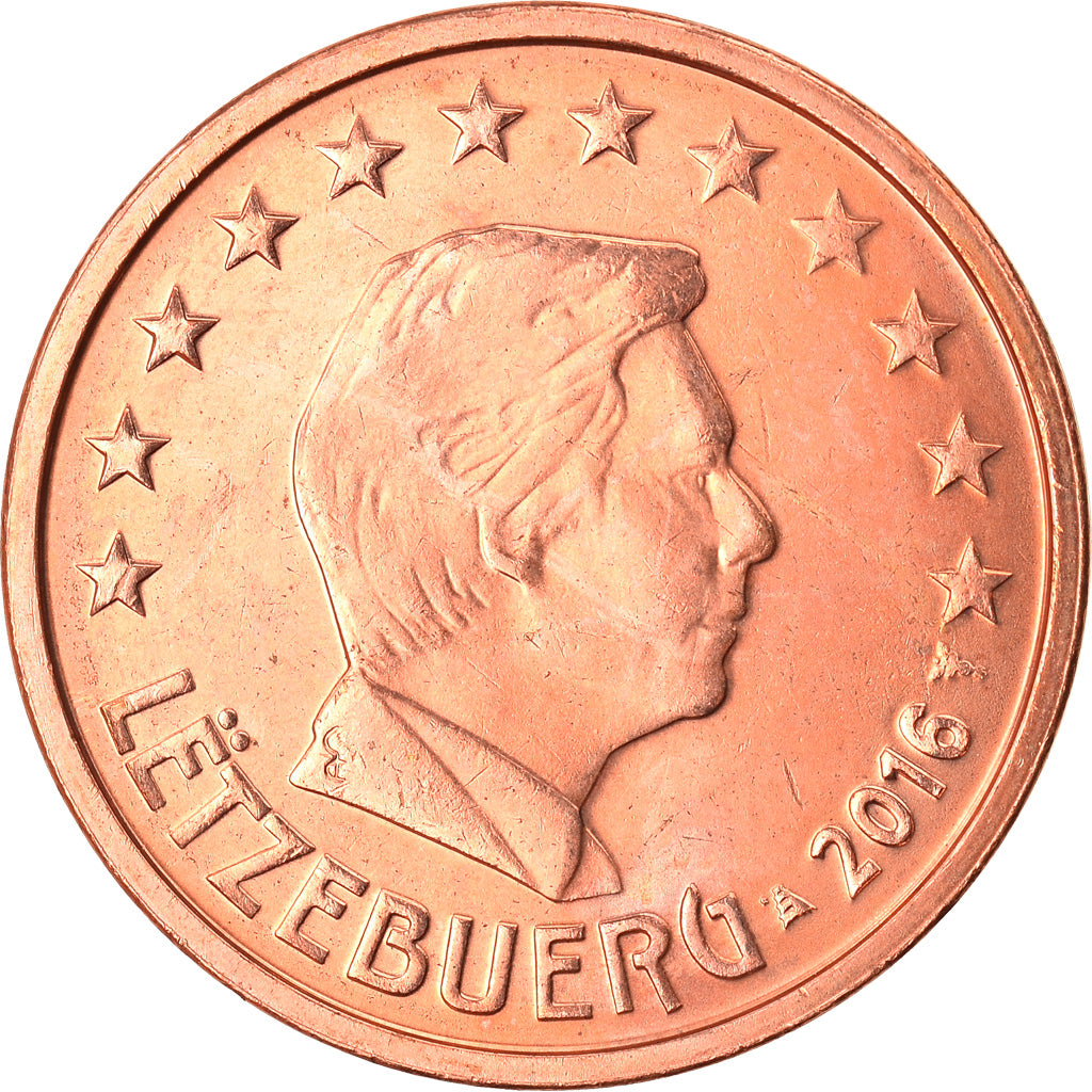 Lucembursko,
2 euro centy,
2016