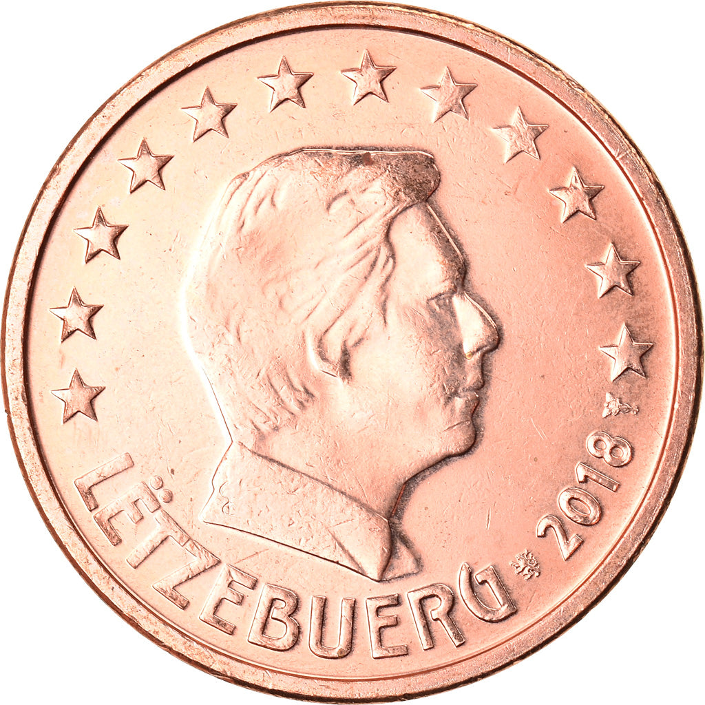 Lucembursko,
2 euro centy,
2018