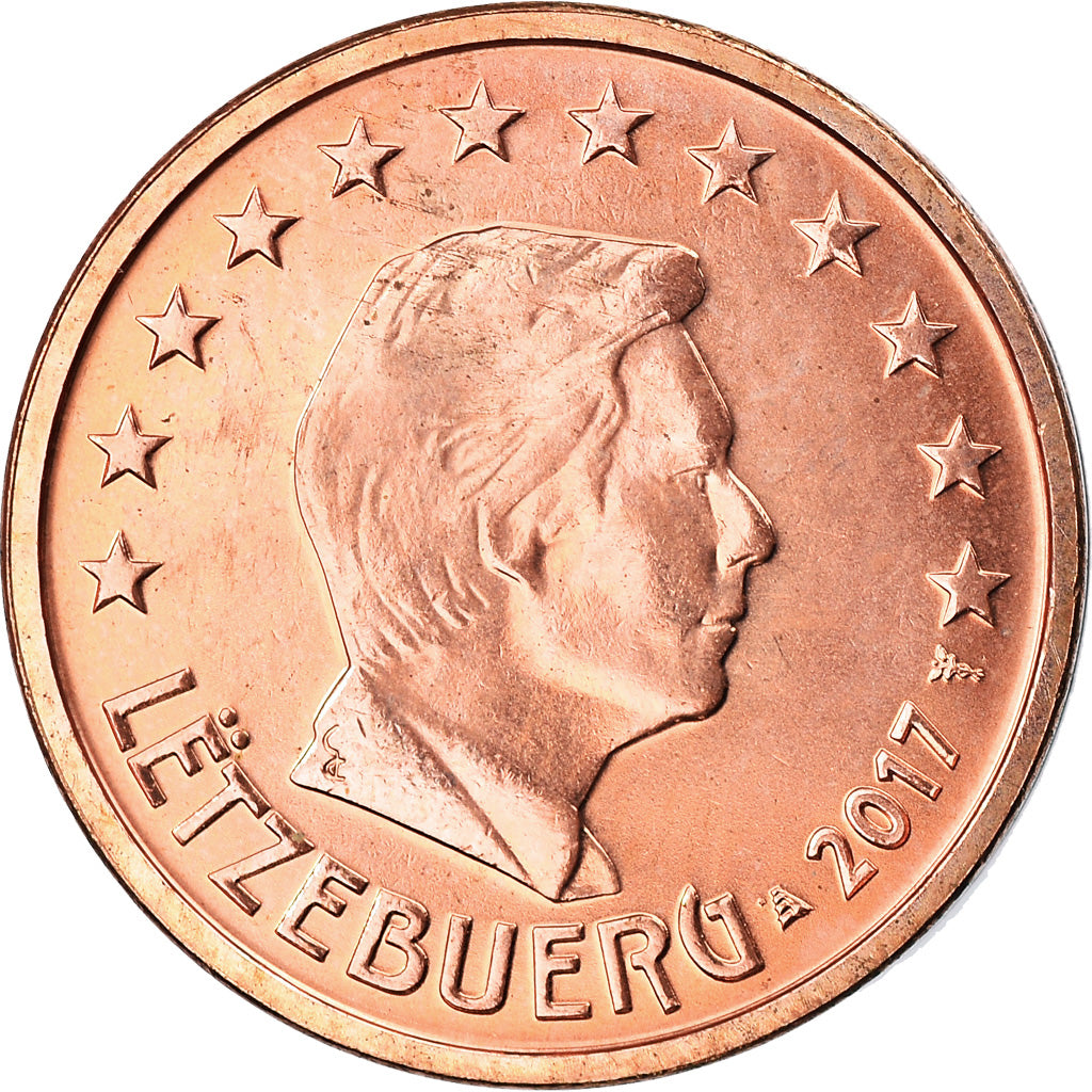 Lucembursko,
2 euro centy,
2017