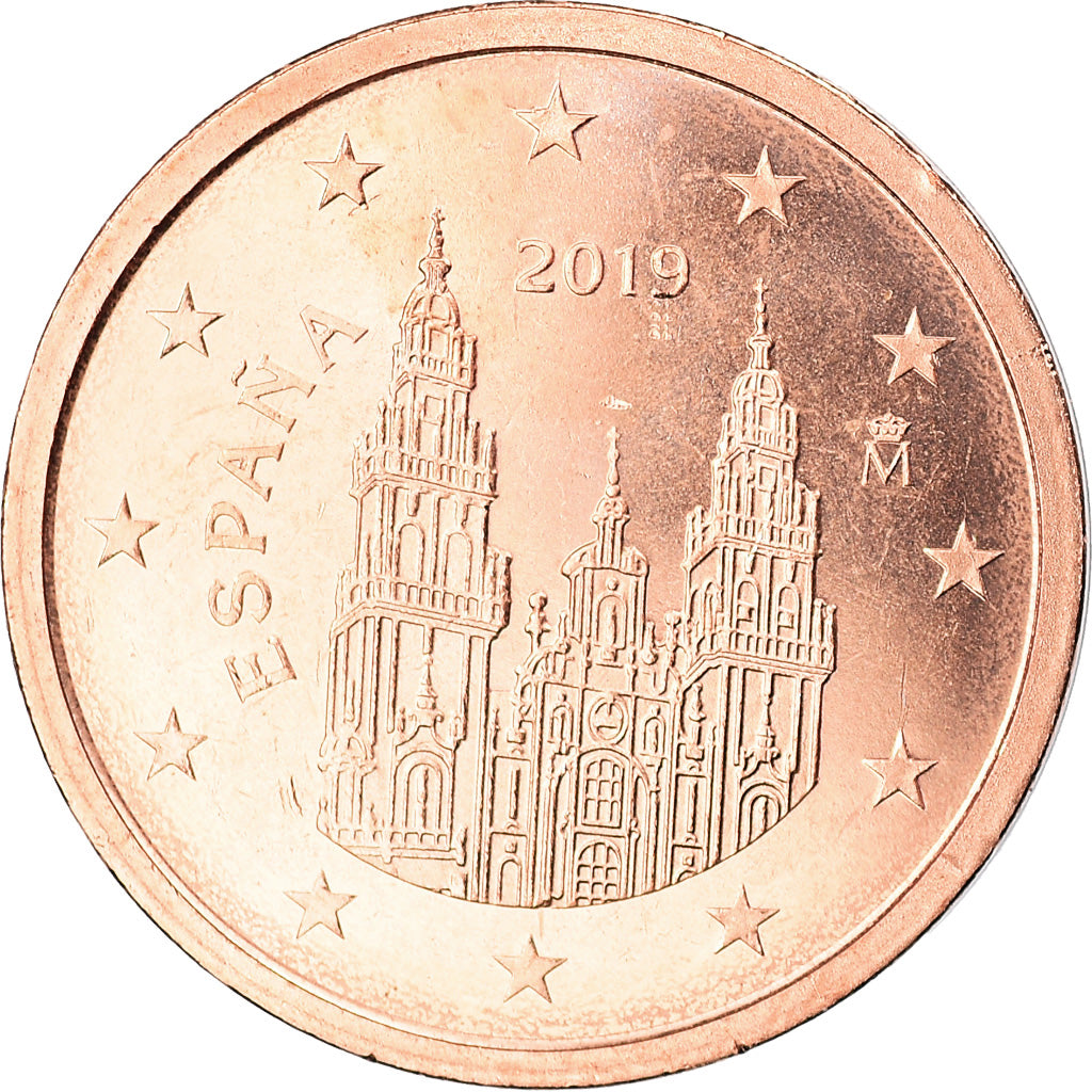 Španělsko,
2 euro centy,
2019