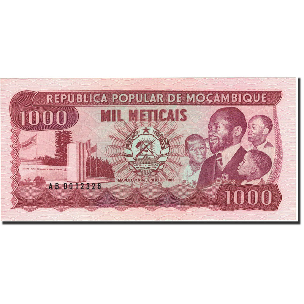 Bankovka,
Mosambik,
1000 Meticais