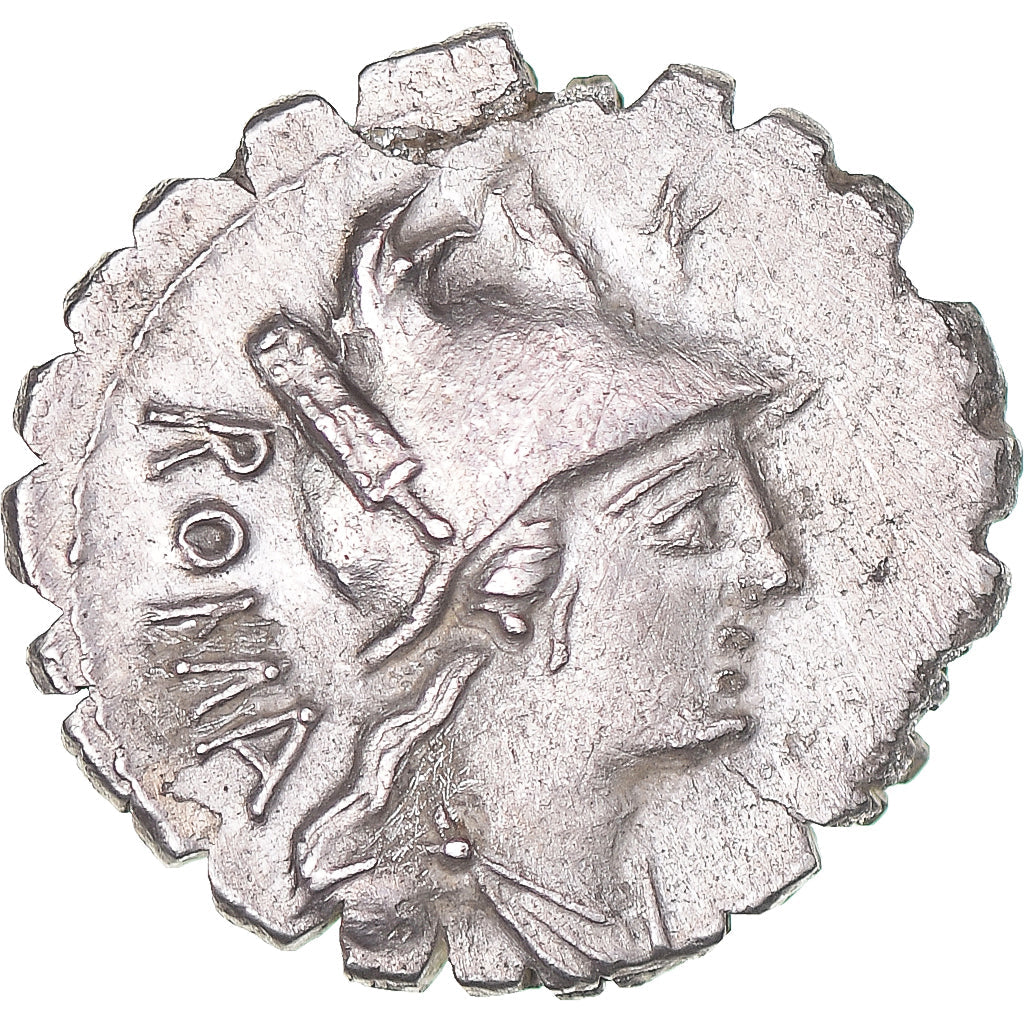 Mince, 
  
  C. Poblicius Q.f., 
  
  Denár Serratus