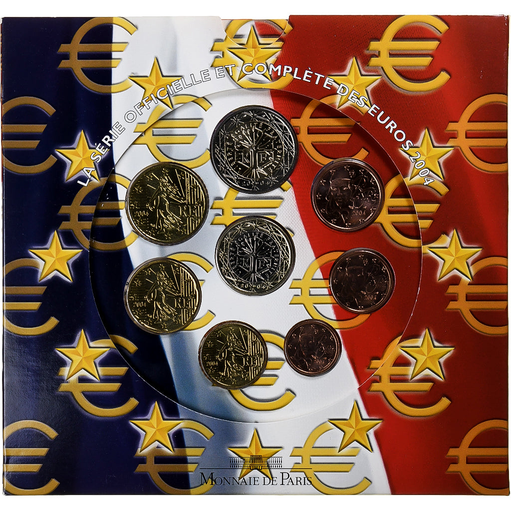 Francie, 
  
  1 cent až 2 eura, 
  
  euro set