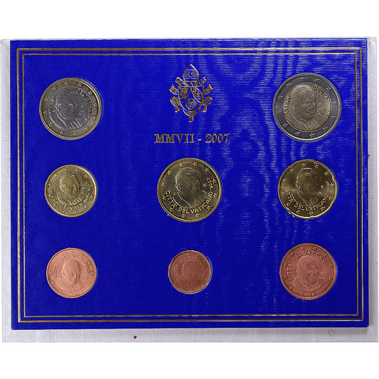 Vatikán, 
  
  1 cent až 2 eura, 
  
  2007