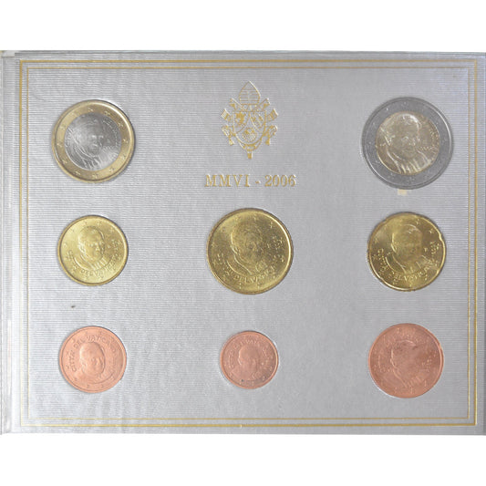 Vatikán, 
  
  1 cent až 2 eura, 
  
  euro set