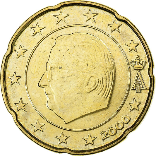Belgie, 
  
  Albert II, 
  
  20 euro centů