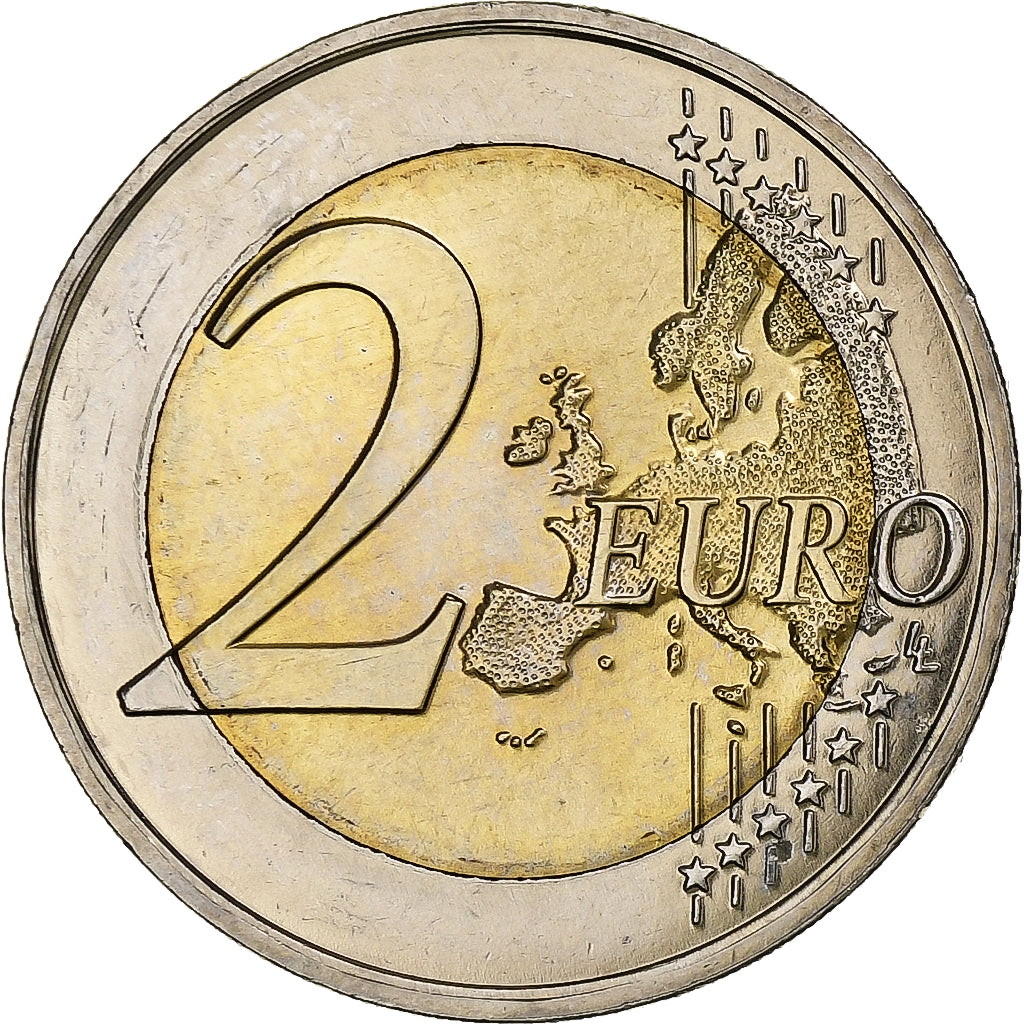 Francie, 
  
  2 eura, 
  
  Růže 25e Anniversaire du ruban