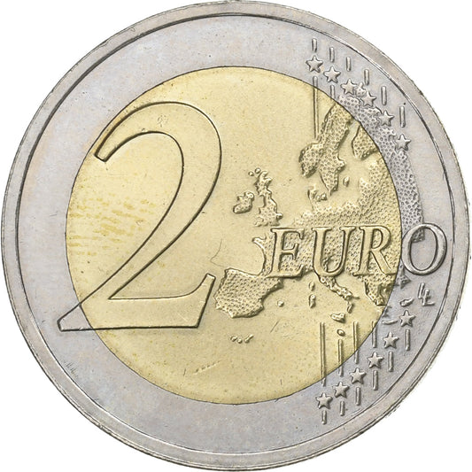 Lotyšsko, 
  
  2 eura, 
  
  Cigogne