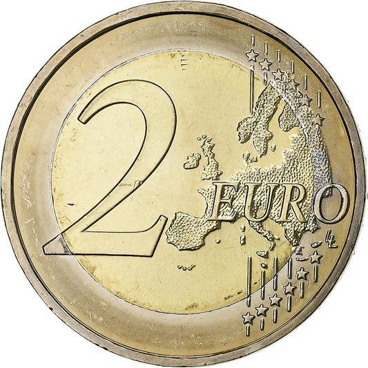 Německo, 
  
  2 eura, 
  
  Vlajka