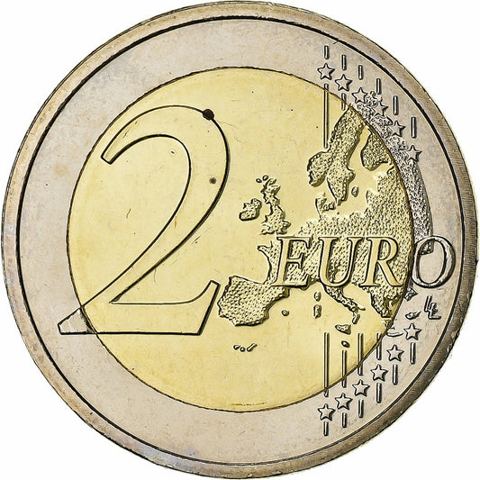 Malta, 
  
  2 eura, 
  
  10 Jahre Euro