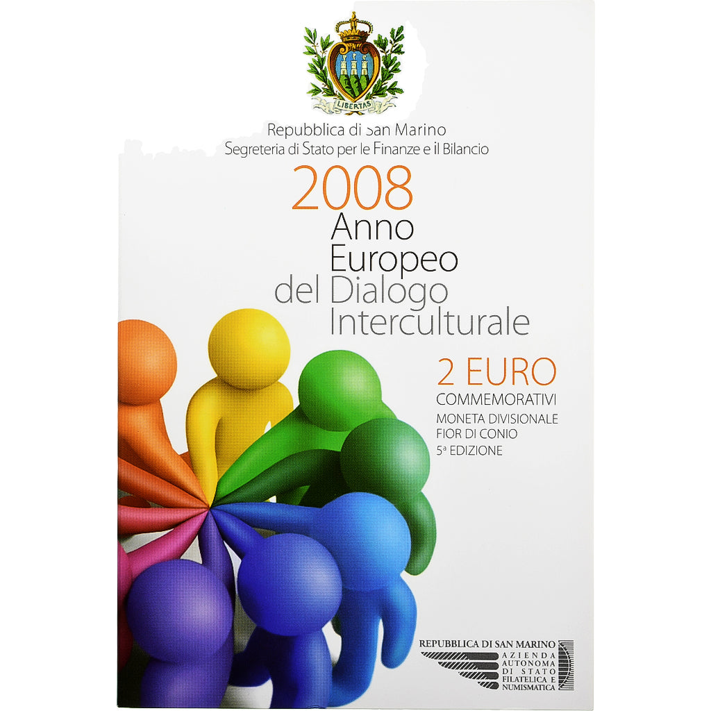 San Marino, 
  
  2 eura, 
  
  Anno Europeo del dialogo interculturale