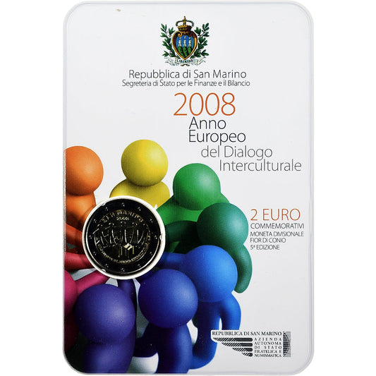 San Marino, 
  
  2 eura, 
  
  Anno Europeo del dialogo interculturale