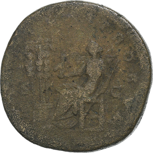Diva Faustina II, 
  
  Sestertius, 
  
  176-180