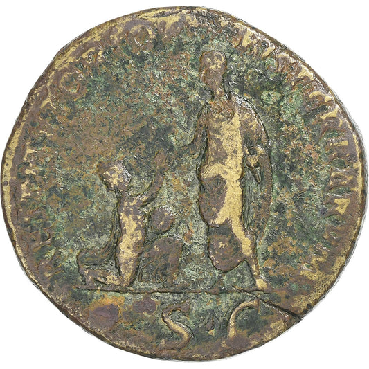 Hadrián, 
  
  Sestertius, 
  
  120-121