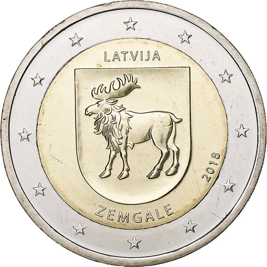 Lotyšsko, 
  
  2 eura, 
  
  Zemgale