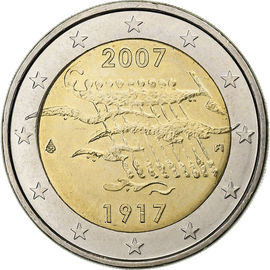 Finsko, 
  
  2 eura, 
  
  2007