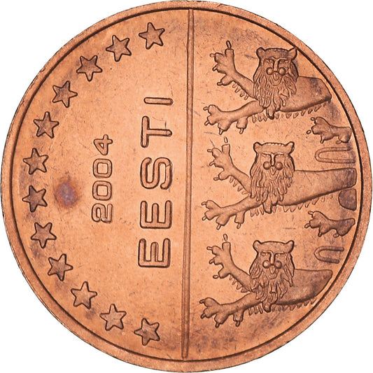 Estonsko, 
  
  2 euro centy, 
  
  2004