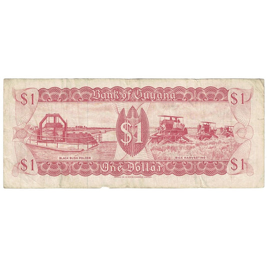 Bankovka, 
  
  Guyana, 
  
  1 dolar