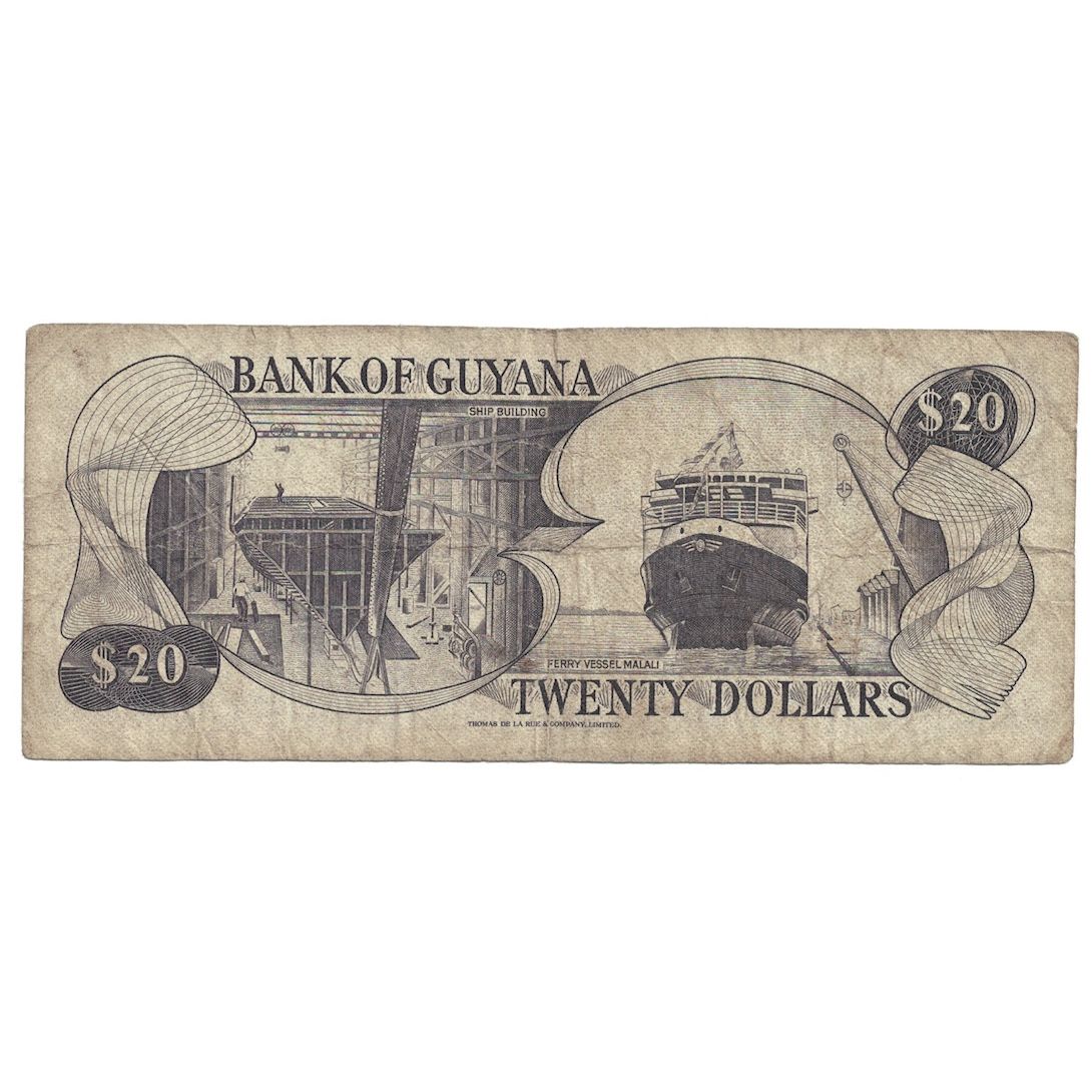 Bankovka, 
  
  Guyana, 
  
  20 dolarů