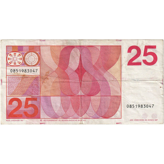 Nizozemí, 
  
  25 zlatých, 
  
  1971