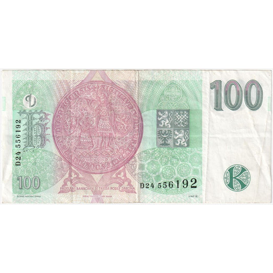 Česká republika, 
  
  100 korun, 
  
  AU(55–58)