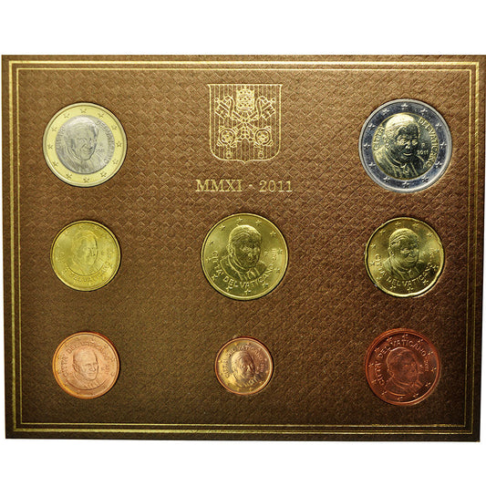 VATIKÁN, 
  
  1 cent až 2 eura, 
  
  2011