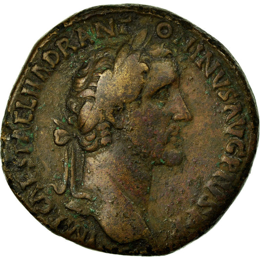 Antoninus Pius, 
  
  Sestertius, 
  
  Měď