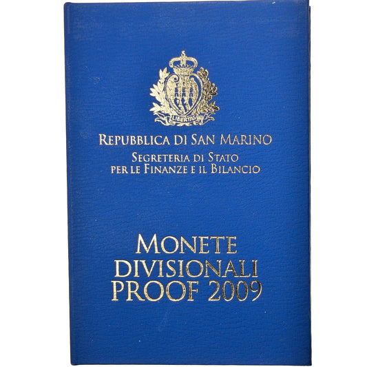 San Marino, 
  
  1 cent až 2 eura, 
  
  2009